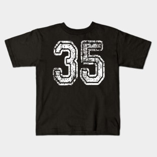 Number 35 Grungy in white Kids T-Shirt